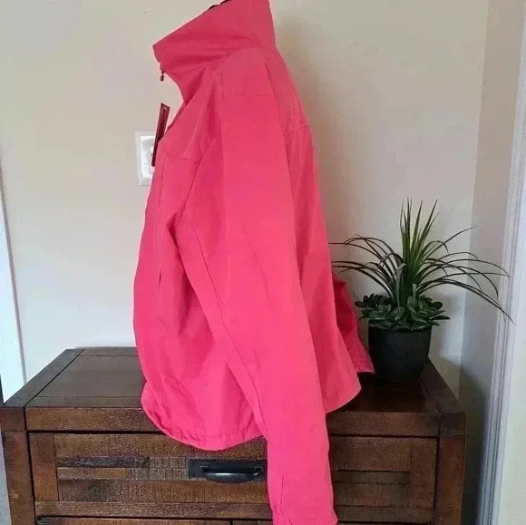 Women's Pink Packable Rain Jacket - Picture 4 of 15